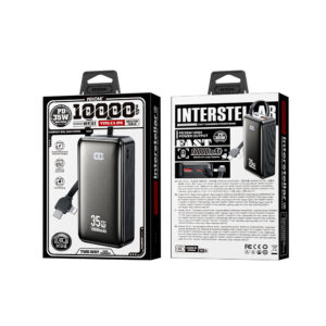 Power Bank 10000mAh PD 35W WK WP-61 2 Θέσεων, με καλώδιο USB-C/Lightning Μαύρο | Φόρτιση | elabstore.gr