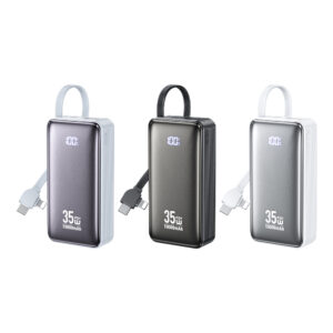 Power Bank 10000mAh PD 35W WK WP-61 2 Θέσεων, με καλώδιο USB-C/Lightning Λευκό | Φόρτιση | elabstore.gr