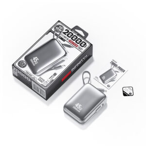 Power Bank 20000mAh PD 45W WK WP-50 2 Θέσεων, με καλώδιο USB-C/Lightning Λευκό | Φόρτιση | elabstore.gr