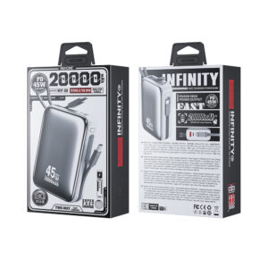 Power Bank 20000mAh PD 45W WK WP-50 2 Θέσεων, με καλώδιο USB-C/Lightning Λευκό | Φόρτιση | elabstore.gr