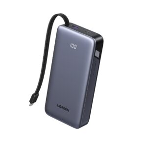 Power Bank 20000mAh PD 45W UGREEN PB536 55988B 2 Θέσεων, με καλώδιο USB-C Γκρι | Φόρτιση | elabstore.gr