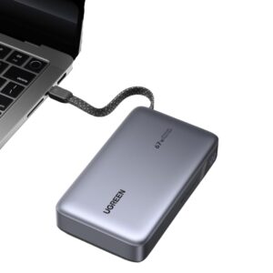 Power Bank 20000mAh PD 67W UGREEN PB550 55996B 2 Θέσεων, με καλώδιο USB-C Γκρι | Φόρτιση | elabstore.gr