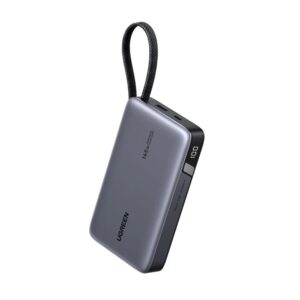 Power Bank 20000mAh PD 145W UGREEN PB551 55992B 2 Θέσεων, με καλώδιο 100W USB-C Γκρι | Φόρτιση | elabstore.gr