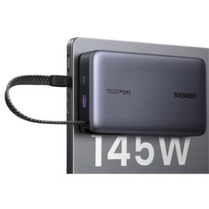 Power Bank 20000mAh PD 145W UGREEN PB551 55992B 2 Θέσεων, με καλώδιο 100W USB-C Γκρι | Φόρτιση | elabstore.gr