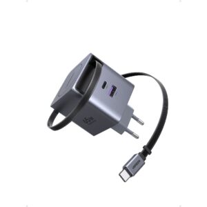 Φορτιστής Σπιτιού GaN PD 65W UGREEN X615 65825 2 Θέσεων, με καλώδιο USB-C 65W Γκρι | Φόρτιση | elabstore.gr