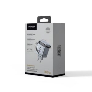 Φορτιστής Σπιτιού GaN PD 100W UGREEN X616 65828 3 Θέσεων, με καλώδιο USB-C 100W Γκρι | Φόρτιση | elabstore.gr