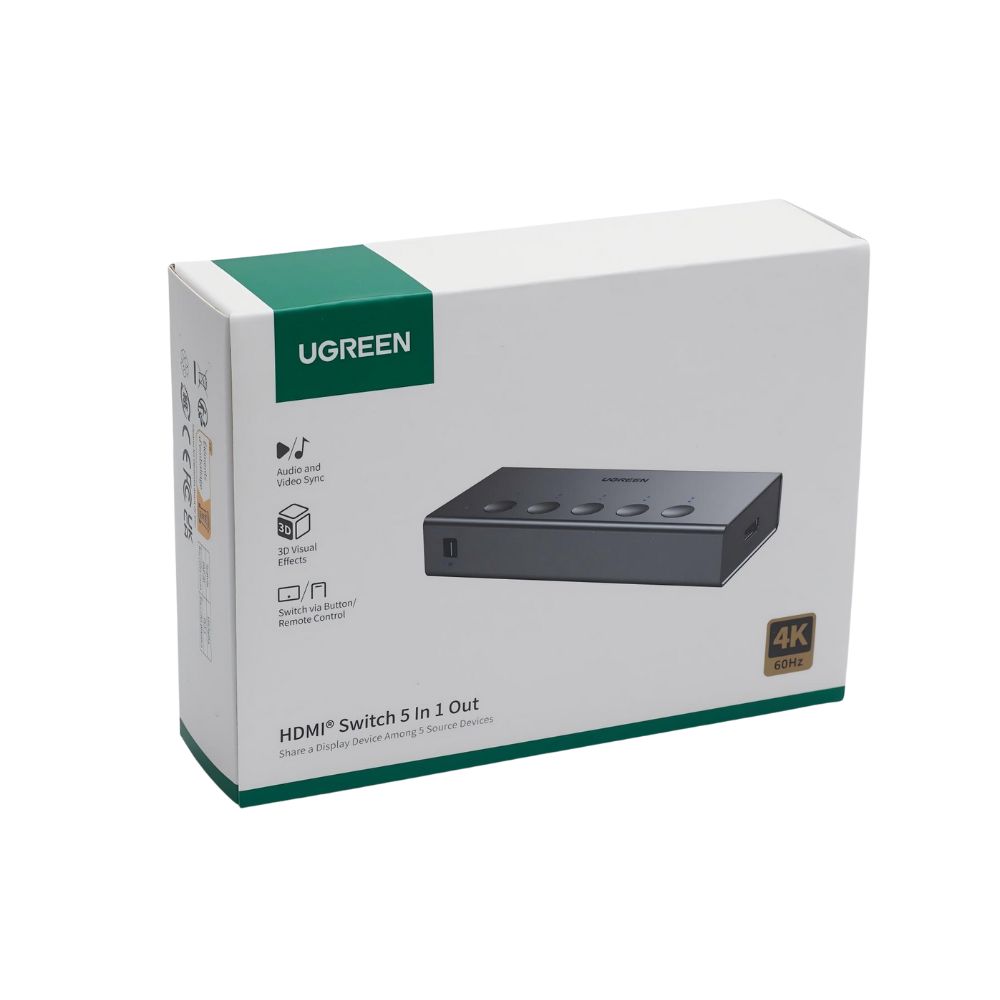 HDMI Switch 5 θέσεων 4K/60Hz UGREEN CM568 25857 | eLabstore.gr HDMI Switch 5 θέσεων 4K/60Hz UGREEN CM568 25857 | Επέκτασης Εικόνας | elabstore.gr