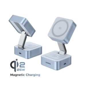 Φορτιστής Σπιτιού 25W Qi2 UGREEN W752 55960B με Ασύρματη Φόρτιση Magnetic Γκρι | Φόρτιση | elabstore.gr