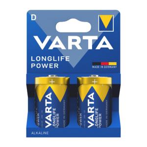 VARTA αλκαλικές μπαταρίες Longlife Power, D/LR20, 1.5V, 2τμχ | Μπαταρίες | elabstore.gr