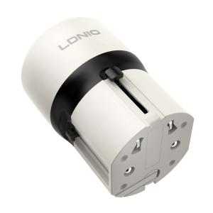 LDNIO φορτιστής τοίχου Q2319 με καλώδιο Lightning, EU/UK/US/AU βύσμα, USB/USB-C, 30W, γκρι | eLabstore.gr