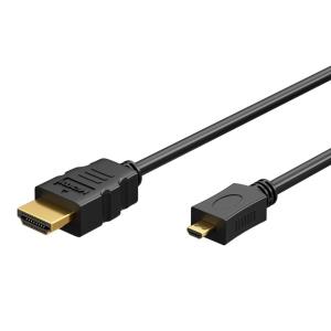 GOOBAY καλώδιο micro HDMI σε HDMI 53781 με Ethernet, 4K/60Hz, 1m, μαύρο | Καλώδια - Αντάπτορες | elabstore.gr