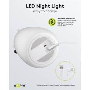 GOOBAY LED φωτιστικό νυκτός πολική αρκούδα 61647, RGB, επαναφορτιζόμενο, λευκό | eLabstore.gr