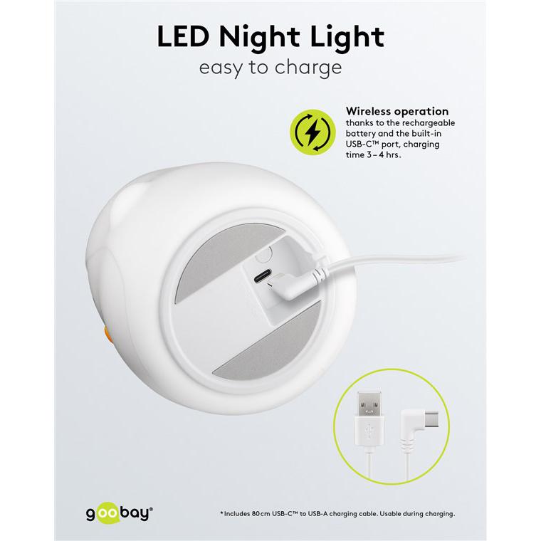 GOOBAY LED φωτιστικό νυκτός πιγκουίνος 61648, RGB, επαναφορτιζόμενο, λευκό | eLabstore.gr GOOBAY LED φωτιστικό νυκτός πιγκουίνος 61648, RGB, επαναφορτιζόμενο, λευκό - Image 6