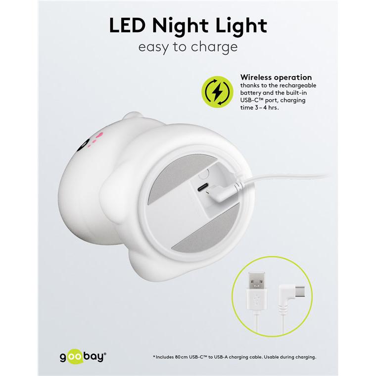 GOOBAY LED φωτιστικό νυκτός μονόκερος 61649, RGB, επαναφορτιζόμενο, λευκό | eLabstore.gr GOOBAY LED φωτιστικό νυκτός μονόκερος 61649, RGB, επαναφορτιζόμενο, λευκό - Image 6