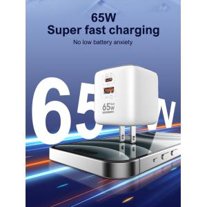 LDNIO φορτιστής τοίχου Q2617 με καλώδιο USB-C, EU/UK/US βύσμα, USB/USB-C, 65W, GaN, λευκός | Αξεσουάρ κινητών | elabstore.gr