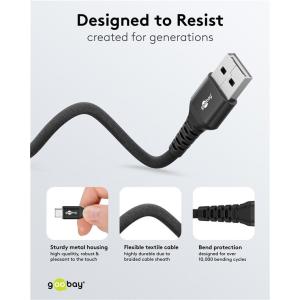 GOOBAY καλώδιο USB-C σε USB 74527, 60W, 480Mbps, 2m, μαύρο | Καλώδια - Αντάπτορες | elabstore.gr