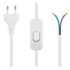 POWERTECH καλώδιο τροφοδοσίας CAB-P041 με διακόπτη, 2x 0.75mm², 1.5m, λευκό | Καλώδια - Αντάπτορες | elabstore.gr