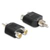 POWERTECH αντάπτορας RCA αρσενικό σε 2x RCA θηλυκό CAB-R020, μαύρος | Καλώδια - Αντάπτορες | elabstore.gr