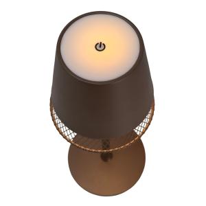 POWERTECH LED επιτραπέζιο φωτιστικό HLL-0191, ρυθμιζόμενο, επαναφορτιζόμενο, καφέ | Φωτισμός | elabstore.gr