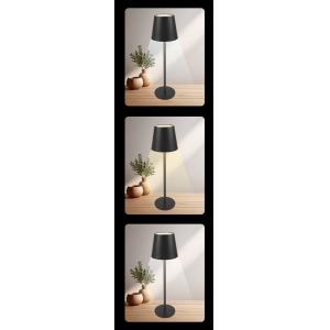 POWERTECH LED επιτραπέζιο φωτιστικό HLL-0193, ρυθμιζόμενο, επαναφορτιζόμενο, μαύρο | Φωτισμός | elabstore.gr