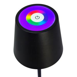 POWERTECH LED επιτραπέζιο φωτιστικό HLL-0195, RGB, ρυθμιζόμενο, επαναφορτιζόμενο, μαύρο | Φωτισμός | elabstore.gr