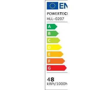 POWERTECH LED φωτιστικό οροφής HLL-0207, 48W, 4000K, Φ50cm x 120cm, μαύρο | Φωτισμός | elabstore.gr