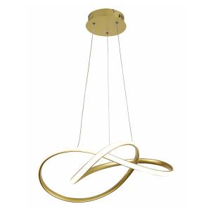 POWERTECH LED φωτιστικό οροφής HLL-0208, 48W, 4000K, Φ50cm x 120cm, χρυσό | Φωτισμός | elabstore.gr