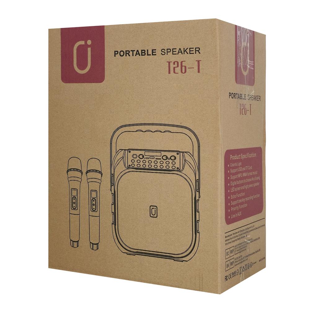 JYX φορητό ηχείο T26-T με 2x μικρόφωνα, 20W, 4000mah, LED, μαύρο | eLabstore.gr JYX φορητό ηχείο T26-T με 2x μικρόφωνα, 20W, 4000mah, LED, μαύρο | Εικόνα & Ήχος | elabstore.gr