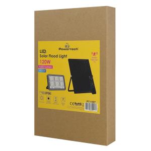 POWERTECH LED ηλιακός προβολέας PT-1457 με τηλεχειριστήριο, αισθητήρας κίνησης, 120W, 4000K, 1500lm, IP66 | Φωτισμός | elabstore.gr