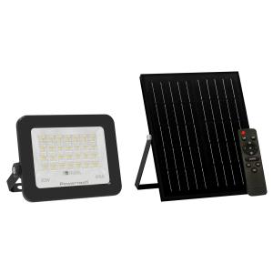 POWERTECH LED ηλιακός προβολέας PT-1461 με τηλεχειριστήριο, 30W, 4000K, 400lm, IP66 | Φωτισμός | elabstore.gr