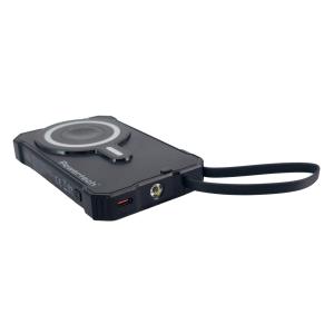 POWERTECH ηλιακό power bank PT-1505 με καλώδιο, 10000mah, magnetic wireless, 35W, μαύρο | Αξεσουάρ κινητών | elabstore.gr