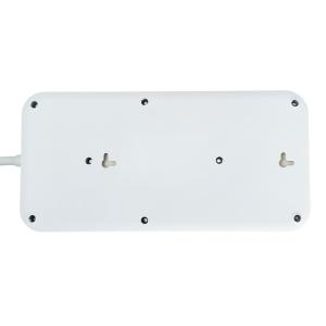 POWERTECH πολύπριζο ασφαλείας PT-1534, 8 θέσεων, 16A, 1.5m, λευκό | Τροφοδοσία Ρεύματος | elabstore.gr