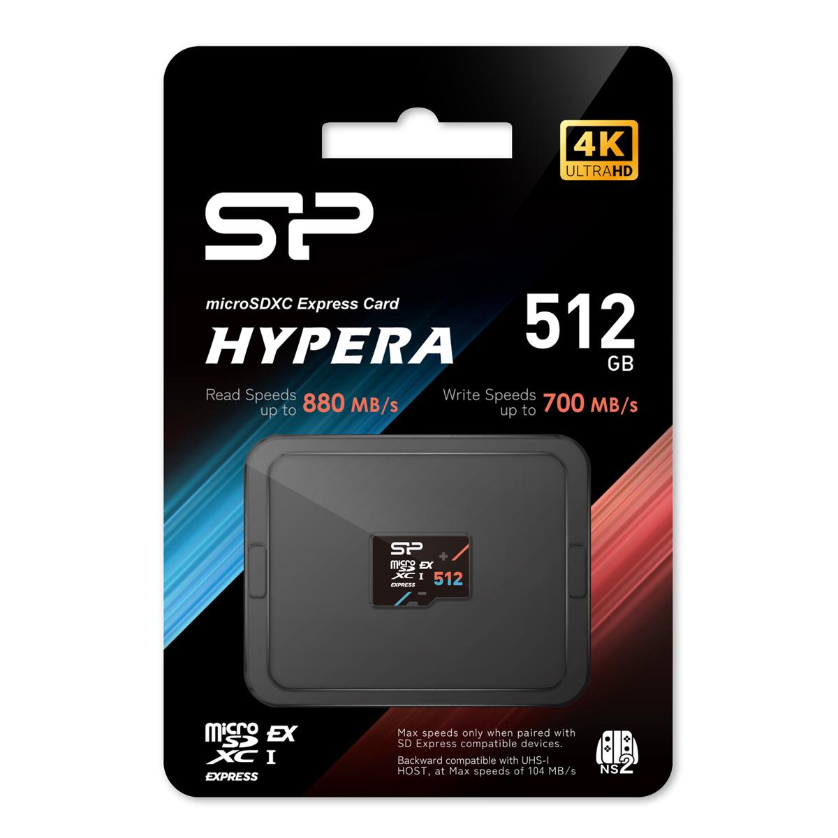 SILICON POWER κάρτα μνήμης microSDXC Express Hypera, 512GB, PCIe Gen 3x1, C10 UHS-I U3 A1 V30 | eLabstore.gr SILICON POWER κάρτα μνήμης microSDXC Express Hypera, 512GB, PCIe Gen 3x1, C10 UHS-I U3 A1 V30 | Συνοδευτικά PC | elabstore.gr