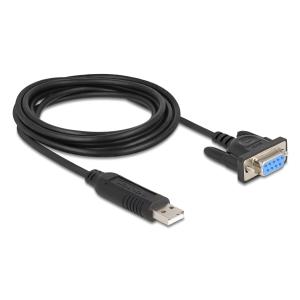 DELOCK καλώδιο USB σε RS-232 67382, 921.6Kbps, 1.8m, μαύρο | Καλώδια - Αντάπτορες | elabstore.gr