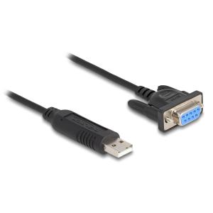 DELOCK καλώδιο USB σε RS-232 67382, 921.6Kbps, 1.8m, μαύρο | Καλώδια - Αντάπτορες | elabstore.gr