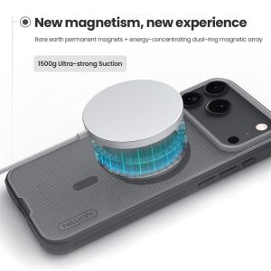 NILLKIN θήκη Super Frosted Shield Pro Magnetic για Apple iPhone 17 Pro, διάφανη/μαύρη | Αξεσουάρ κινητών | elabstore.gr