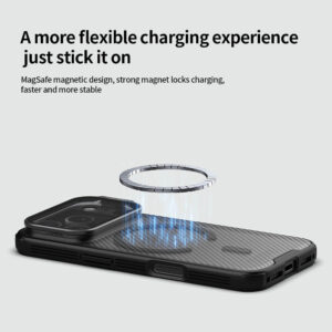 NILLKIN θήκη CamShield Prop Magnetic για Apple iPhone 17 Pro, διάφανη/μαύρη | Αξεσουάρ κινητών | elabstore.gr