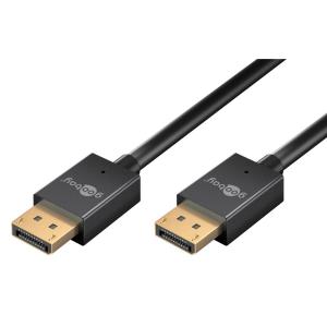 GOOBAY καλώδιο DisplayPort 77442, 8K/120Hz, 40 Gbps, 1m, μαύρο | Καλώδια - Αντάπτορες | elabstore.gr