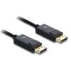 DELOCK καλώδιο DisplayPort 2.1 81672, 16K/60Hz, 80 Gbps, 2m, μαύρο | Καλώδια - Αντάπτορες | elabstore.gr