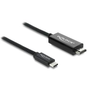 DELOCK καλώδιο USB-C σε HDMI 81704, 4K/60Hz, 2m, μαύρο | Καλώδια - Αντάπτορες | elabstore.gr