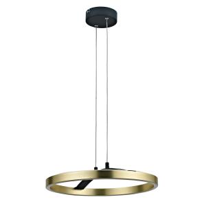POWERTECH LED φωτιστικό οροφής HLL-0201, 29W, 4000K, Φ38x120cm, χρυσό/μαύρο | Φωτισμός | elabstore.gr