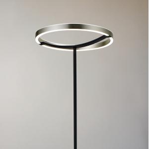 POWERTECH LED φωτιστικό δαπέδου HLL-0204, 42W, 4000K, Φ38x157cm, ασημί/μαύρο | Φωτισμός | elabstore.gr