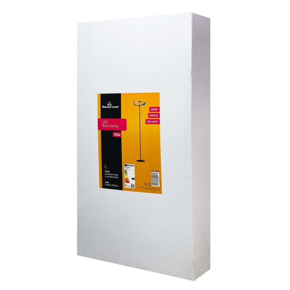 POWERTECH LED φωτιστικό δαπέδου HLL-0204, 42W, 4000K, Φ38x157cm, ασημί/μαύρο | eLabstore.gr POWERTECH LED φωτιστικό δαπέδου HLL-0204, 42W, 4000K, Φ38x157cm, ασημί/μαύρο - Image 6