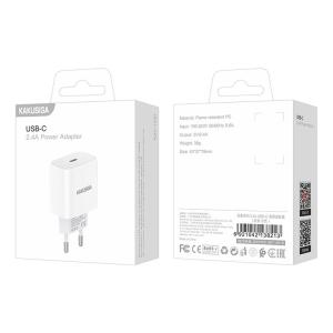 KAKUSIGA φορτιστής τοίχου KSC-1230, USB-C, 2.4A, λευκός | Αξεσουάρ κινητών | elabstore.gr