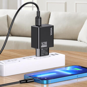 KAKUSIGA φορτιστής τοίχου KSC-1235, USB, 12W, μαύρος | Αξεσουάρ κινητών | elabstore.gr