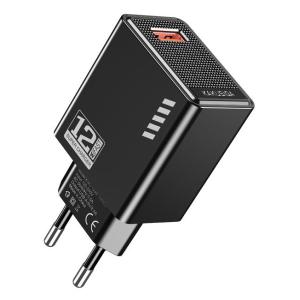 KAKUSIGA φορτιστής τοίχου KSC-1235, USB, 12W, μαύρος | Αξεσουάρ κινητών | elabstore.gr