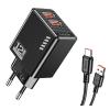 KAKUSIGA φορτιστής τοίχου KSC-1238 με καλώδιο USB-C, 2x USB, 12W, μαύρος | Αξεσουάρ κινητών | elabstore.gr