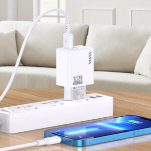 KAKUSIGA φορτιστής τοίχου KSC-1238 με καλώδιο Lightning, 2x USB, 12W, λευκός | Αξεσουάρ κινητών | elabstore.gr
