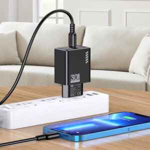 KAKUSIGA φορτιστής τοίχου KSC-1241, USB-C, 30W, μαύρος | Αξεσουάρ κινητών | elabstore.gr