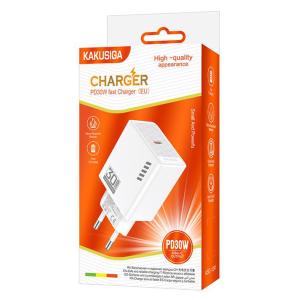 KAKUSIGA φορτιστής τοίχου KSC-1241, USB-C, 30W, λευκός | Αξεσουάρ κινητών | elabstore.gr